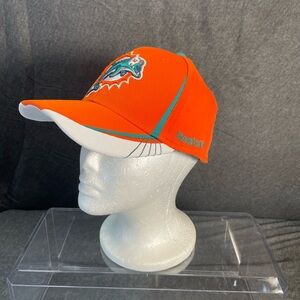 Miami Dolphins Hat Fitted L/XL Orange White Reebok Mens Outdoors NFL Football